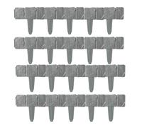 20Pcs Garden Landscape Edging Borders No Digs, Lawn Edging for Landscaping,Plastic Fencing Lawn Border Imitation Stone