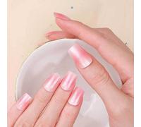 20pcs Gel Vernis À Ongles Autocollants, Bandes Autocollantes En Gel Semi-Durci, Couverture Complète Vernis Autocollant Uv Gel Nail Stickers Lampe Uv/Led Requise - Jeune Fille