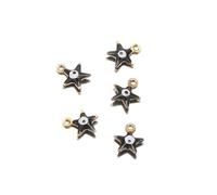 20pcs Gold Star Eyes Perles Charmes pour bijoux de bricolage Collier Accessoires Bracelet Résultats Fournitures-37515 (Couleur: Ropink)