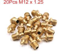 20Pcs Graisseur Droit M12 x 1,25 Laiton Filetage Graisseur Raccord Nipple pour Auto