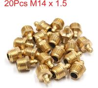 20Pcs Graisseur Droit M14 x 1,5 Laiton Filetage Graisseur Raccord Nipple pour Auto