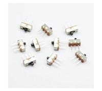 20pcs handle height 2mm DC 50V 0.3A horizontal handle straight plug 3 feet 2 gear toggle switch second gear three feet Slide NWPNLXEA