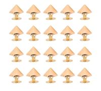 20PCS Hex Pyramid Rivets Zinc Alloy Electroplating Treatment Leather Belt Repair Rivets with PH Screws 12mm Christmas Gifts (Golden)