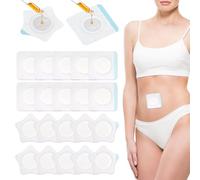 20pcs Huile d'Huile de Ricin pour Bouton de Nombril, Plaques d'Huile de Ricin Auto-Adhésives à Utilisation Unique Tampons d'Huile de Ricin Hautement Absorbants (Huile Non Incluse)