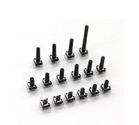 【20PCS】Interrupteur à bouton-poussoir 6x6 DIP 6X6X4.3 4.3/5/6/7/8/9/10/11/12/13/14/15/17/19/30/MM Interrupteur tactile léger L'interrupteur d'alimentation 4 broches(6x6x17mm)