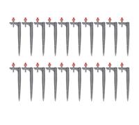 20pcs Irrigation Dripper Ajustement de Brume réglable Buse Écoute d'irrigation pour Le Jardinage Arbres fruitiers pelouses ABS Plastic 15 cm Hauteur (360 degrés avec Canne de fiche)