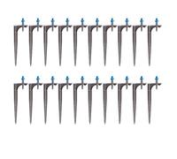 20pcs Irrigation Dripper Ajustement de Brume réglable Buse Écoute d'irrigation pour Le Jardinage Arbres fruitiers pelouses ABS Plastic 15 cm Hauteur (90 degrés avec Tige de fiche)