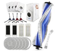 20PCS Kit D'accessoires pour Ecovacs Deebot T30S Combo/T30S Combo Complete Aspirateur Robot avec 1 Brosses Principales, 4 Brosses Latérales, 6 Chiffon de Vadrouille, 4 Filtres, 4 Sacs à Poussière(xx)