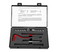 20Pcs Kit de Réparation de Fil, Métrique M9x1.25mm En Acier Inoxydable Kit de Réparation Insert de Foret Robinet Clé Hexagonale Outils À Main Compatible pour Auto Repairing