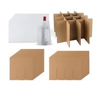 20pcs Kit Déménagement Cuisine, Emballage Vaisselle Demenagement avec 48 Pochettes en Mousse 2 Tailles Séparateurs en Carton Ondulé Convient à Une Boîte de 40,6x30,5x30,5cm (Boîte non Incluse)