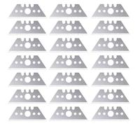 20pcs Lames Trapézoïdales de rechange originales 52x19x0.6mm Lames de Rechange Universal Couteau de sécurité Tranchant Utilisable Pour cutter de sécurité Rabot Placo