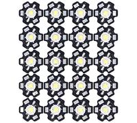 20pcs lampe à LED perle basse tension haute lumière puce LED multifonctionnelle en aluminium avec substrat en aluminium pour appareils d'éclairage bricolage composants électroniques(Chaleureux)