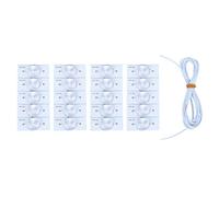 20Pcs LED perle, filtre de lentille optique de panneau de fibre de verre de perle de lumière SMD haute puissance avec la ligne 6V pour la réparation de TV(20PCS)