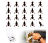 20pcs Leurres de Pêche à la Mouche, 9x8x6mm Leurre à Mouche Leurres Volants Kit de Pêche à la Mouche Truite Leurres de Pêche Souples Appâts de Poisson à la Mouche pour Pêche Hameçon Hommes