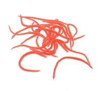 20pcs leurres de pêche leurres salés ver d'eau de mer Rouges leurres de pêche s'attaquent à des appâts artificiels Souples pour la pêche, Robustes et économiques