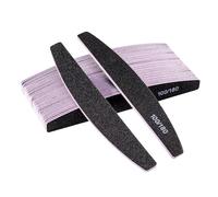 20PCS Limes a Ongles, Lime à Ongles Professionnelle à Double Face Réutilisable 100/180 Grit Pour Les Salons De Manucure, Le Diy Nail Art à La Maison-Noir