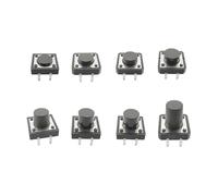 20Pcs/Lot 12 * 12 * 4.3-7MM Switch Panel PCB DIP 4Pin Momentary Tactile Tact Push Button Switch Self-reset Switch Adapter NWPNLXEA(12x12x7mm-20Pcs)