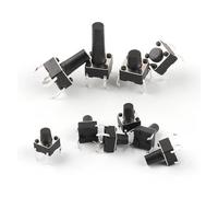 20PCS/lot 6x6mm Tactile Panel Switch Momentary Tactile tact Push Button Switch 6x6x4.3/5/5.5/6/7/8/9/10/11mm Switch NWPNLXEA(6X6X5.5mm)