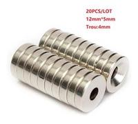 20PCS/LOT Aimants à Visser N50 Disques 12 mm x 5 mm NdFeB Fraisé Trou 4mm G