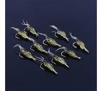 20pcs / Lot de Leurres de Pêche Appâts Souples Crevettes Artificiels Set Leurres Hameçons Amorces avec Crochet de Poissons