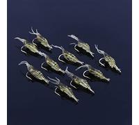20pcs / Lot de Leurres de Pêche Appâts Souples Crevettes Artificiels Set Leurres Hameçons Amorces avec Crochet de Poissons
