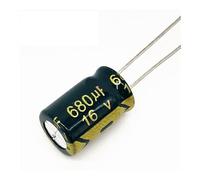 20pcs/lot P33 680UF 680uf16V Low ESR/Impedance high frequency aluminum electrolytic capacitor size 8 * 12 16V 680uf 20% MQXFCZUX