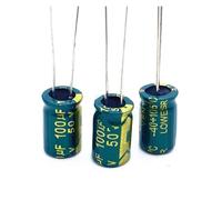 20pcs/lot P74 high frequency low impedance 50V 100UF aluminum electrolytic capacitor size 8 * 12 100UF 20% AUOQKQUT