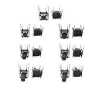 20Pcs/Lot PCB Momentary Tactile Push Button Self-reset Switches 6 * 6 * 4.3/4.5/5/6 4-Pin Right Angle stent Tact Push Button NWPNLXEA(6x6x4.5mm)