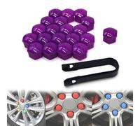 20pcs Lug Nut Covers Bolt Caps 17 19 21 mm Nut Covers with Removal Tool,Car Wheel Nut Caps Hexagonal Plastic Tire Bolt Caps for Most Car Lug Nut Caps (purple,20mm)