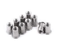 20pcs M3-M8 Écrous Aveugles Rivets Filetés à Tête Plate Écrous Aveugles en Acier Inoxydable Insertion d'Écrou de Rivet Aveugle Fileté (M8)