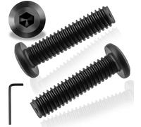 20pcs M6X30mm Vis Noire Tete Plate A2 V2a Vis M6 Boulon Vis Inox Tete Plate Cylindrique Vis Allen avec Clé Hexagonale convient Aux Appareils MéNagers Machines Industrielles