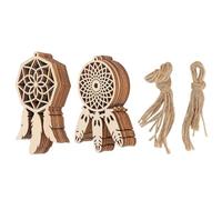 20pcs Mini Attrape-rêves en Bois, Mini Attrape-rêves, Attrape Reve lot, 2 Styles pendentifs de Attrape-rêvess Dreamcatcher Charms pendentifs pour Bricolage Artisanat de Noël décorations