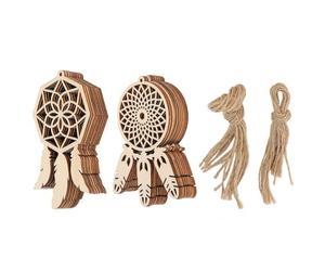 20pcs Mini Attrape-rêves en Bois, Mini Attrape-rêves, Attrape Reve lot, 2 Styles pendentifs de Attrape-rêvess Dreamcatcher Charms pendentifs pour Bricolage Artisanat de Noël décorations