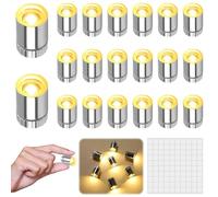 20pcs Mini Lumières LED, Petites Lumières Adhésif pour L'artisanat Miniature Lampes Jouets Mini LED a Pile Blanc Chaud pour Maison de Poupée Objet Miniature Bricolage Modèle 3D Décoratives de Fête