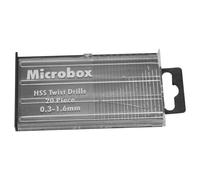 20Pcs Mini Micro Hss Micro Drill Bit Set, Microbox Hss Drill Bit Set Foret Set 0.3Mm-1.6Mm Avec Étui Pour Bois Plastique