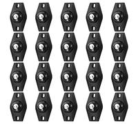 20PCS Mini Roulette Auto-Adhésive Roulettes Pivotantes, Universelle Mini Poulie Adhésive Roues Pivotantes 360 Degrés Petite Roulettes pour Meubles Boîte de Rangement Étagères À Chaussures (Noir)