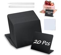 20PCS Mini Tableau Noir, Petite Ardoise 10*7.5cm, Mini Ardoise Pour Buffet, Mariage, Boulangerie, FêTe, Petit Tableau Noir Est Facile à éCrire, Effacer, Mini Panneau D'Affichage, Buffet Mini Ardoises