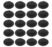 20Pcs Mini Top Chapeaux Noir Bonhomme de Neige Chapeaux Clowns de Vin de Noël Couvre- Topper pour La Fête de de Noël Poupée de Bonhomme de Neige DIY Craft Projet