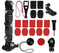 20pcs Motorcycle Helmet Mount Accessories Kit Swivel Swivel 3 Way Mount Kit for Other Action Cameras