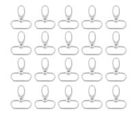 20Pcs Mousqueton Sac a Main, Porte Clef Macrame, Attache Sac Clé de Crochets Anneaux de Zinc Pivotant Trigger Clips Porte-clés(32mm)