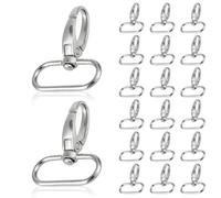 20pcs Mousquetons pivotants,Métal Pivotant Fermoirs Sac,Anneaux Porte Clef, Boucles d'attache pour Sac à Main Diamètre intérieur de l'anneau pivotant,mousqueton sac a main,Mousqueton Porte Clef Métal