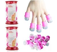 20pcs Nail trempage des clips, dissolvant pratique de vernis à ongles pratique, Plastic Gel Polon Fabrice Off Remover Cleaner Wrap Clip Cap Cap.