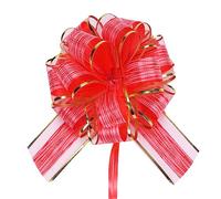 20pcs Noeuds d'emballage Cadeau, Nœuds Automatiques Grand 17cm, Nœuds de Noël en Ruban à Tirer, Nœuds Ruban Rouge, Noeuds à Tirer pour Mariage Fête Décoration de Voiture, Maison, Fleuriste, Cadeaux