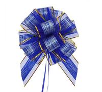 20pcs Noeuds d'emballage Cadeau, Nœuds Automatiques Grand 17cm, Nœuds de Noël en Ruban à Tirer, Nœuds Ruban Bleu, Noeuds à Tirer pour Mariage Fête Décoration de Voiture, Maison, Fleuriste, Cadeaux