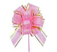 20pcs Noeuds d'emballage Cadeau, Nœuds Automatiques Grand 17cm, Nœuds de Noël en Ruban à Tirer, Nœuds Ruban Rose, Noeuds à Tirer pour Mariage Fête Décoration de Voiture, Maison, Fleuriste, Cadeaux