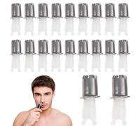 20pcs Nose Hair Trimmer Remplacement Tête 0, 9 Pièce de niche de nez avec eau lame intérieure et rouille Plastic et fer Nasal Hair Cippers Accessoires.