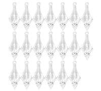 20pcs Ornement des cristaux acryliques, lustre accroché des cristaux décorations d'arbres de Noël perlées pour les fournitures de fête