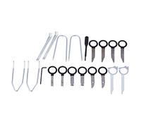 20pcs Outil de Suppression de Radio, Keenso Outil Démontage Voiture Outil Autoradio Extraction Retrait Car Radio Stéréo Audio Universel Removal Kit d'Installation de Clé