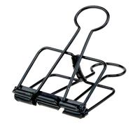 20PCS Paper Metal Diary Clip Office Kawaii Binder Note Stationery Clips Notebook Cute pour le bureau, les notes(Black-20PCS)