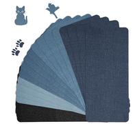 20pcs Patch à Repasser Jean, 28 x 13 cm Patch Denim Thermocollant Sur Tissu Réparation Coton 5 Couleurs Patch Réparation Jeans Décoratif pour Pantalons Vêtements Poches Genoux Trous de Coude